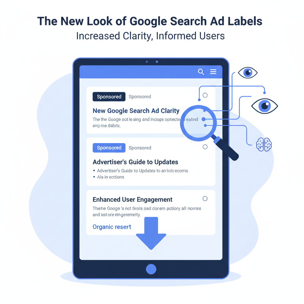The new feature of google on the search ads labeling , a blog written by digital marketing specialist in kottayam